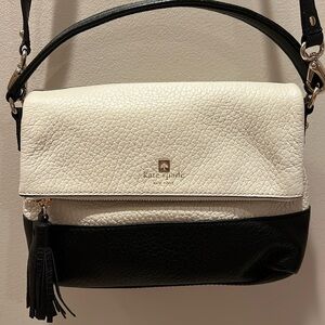 Ivory & Black Kate Spade Shoulder Purse